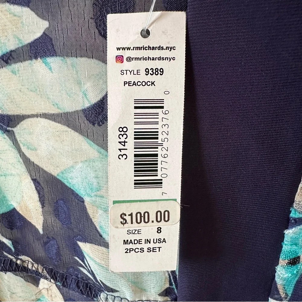 R & M Richard’s floral open long floral print duster cardigan - Picture 3 of 7